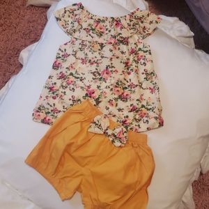 Baby girl floral top and bottom